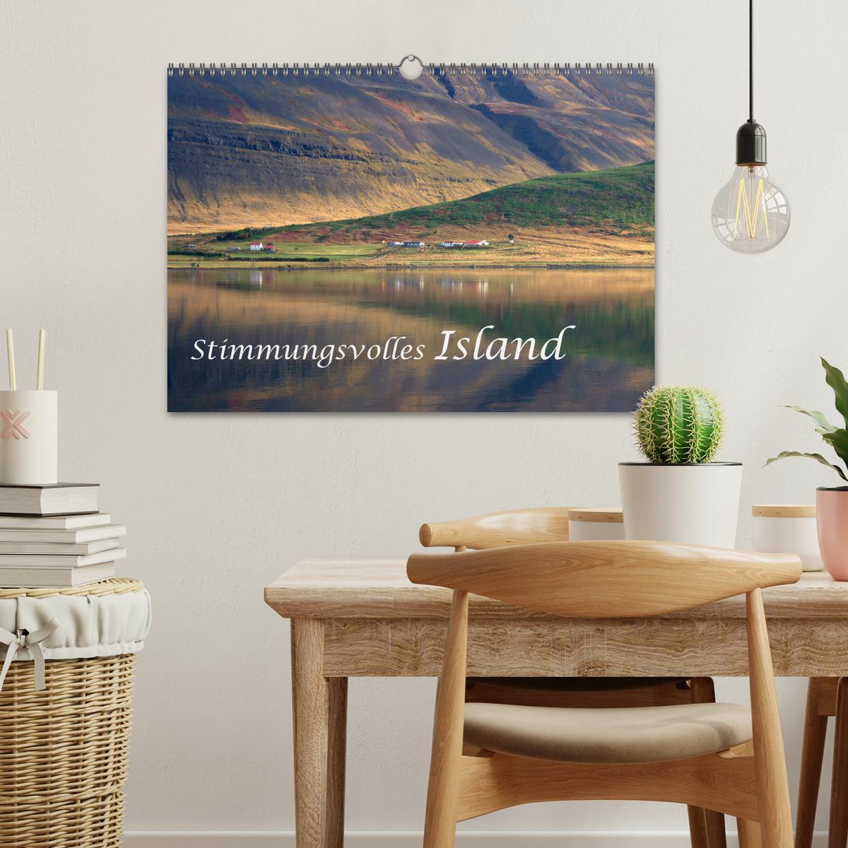 Island Kalender im Wohnzimmer