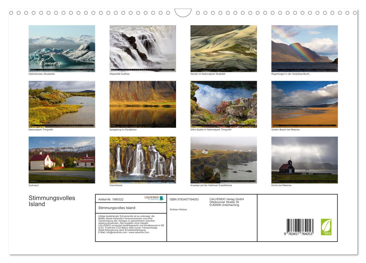 Kalender Rückseite - Alle Monate